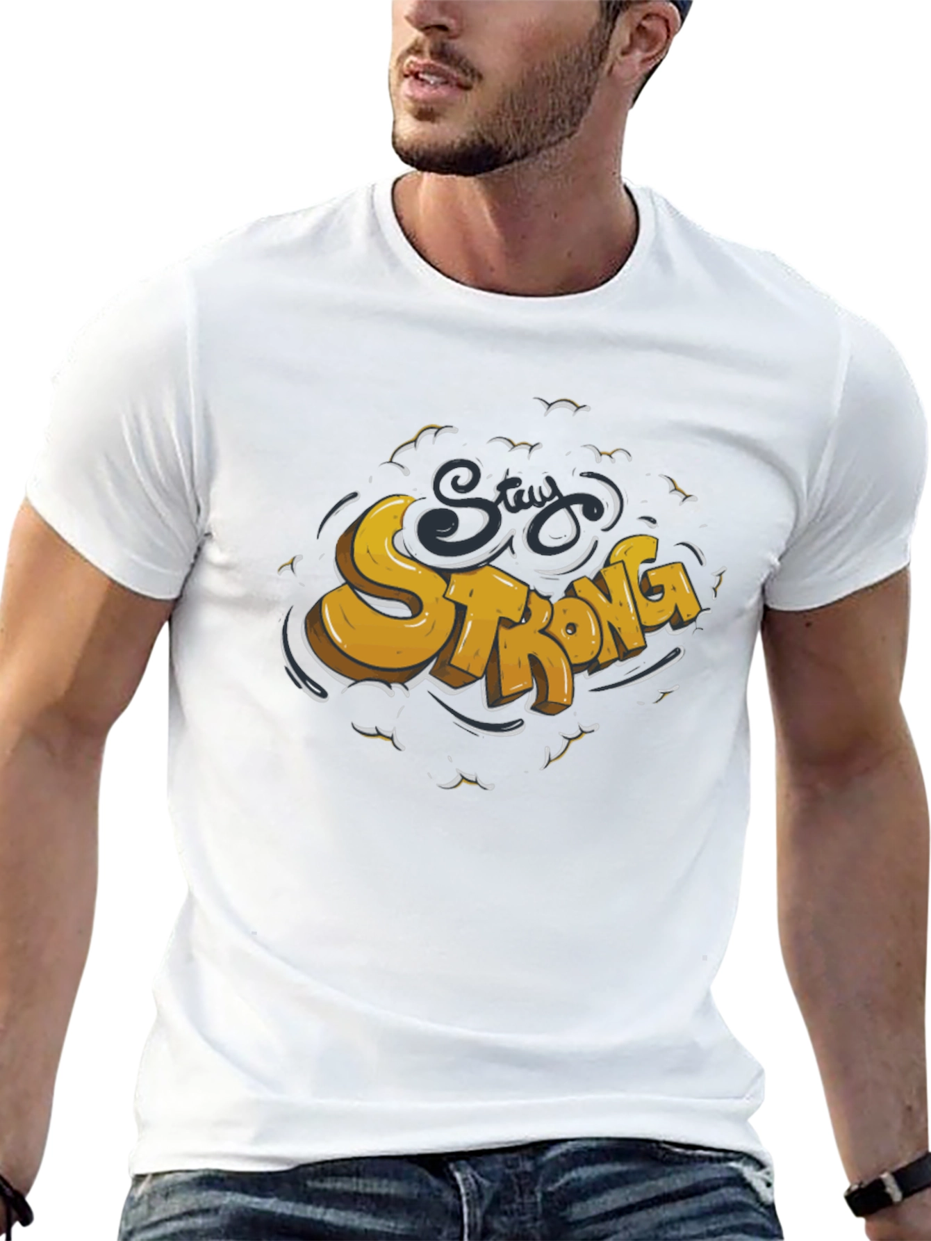 Stay Strong Graphic T-Shirt - Premium Comfort