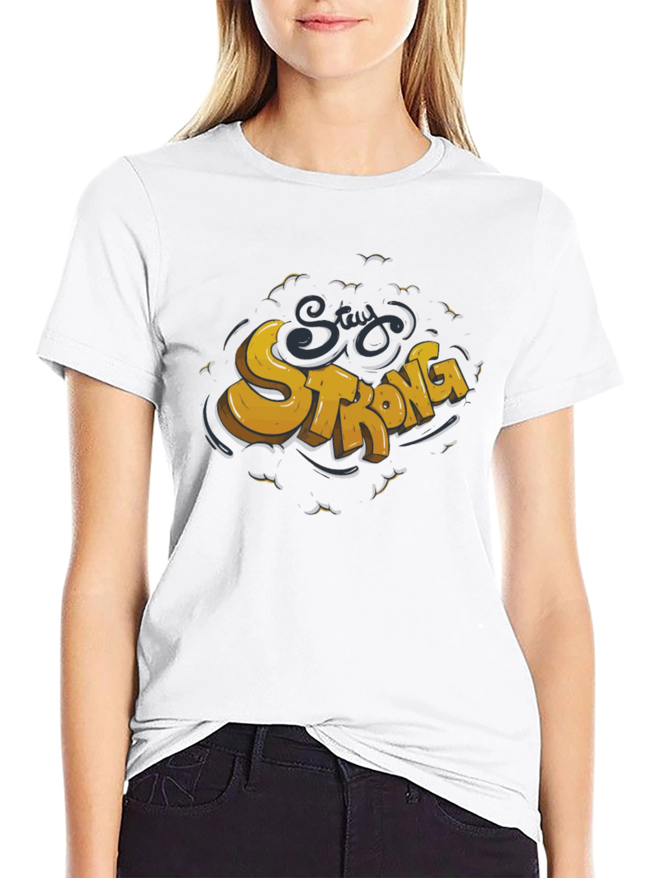 Stay Strong Graphic T-Shirt - Premium Comfort