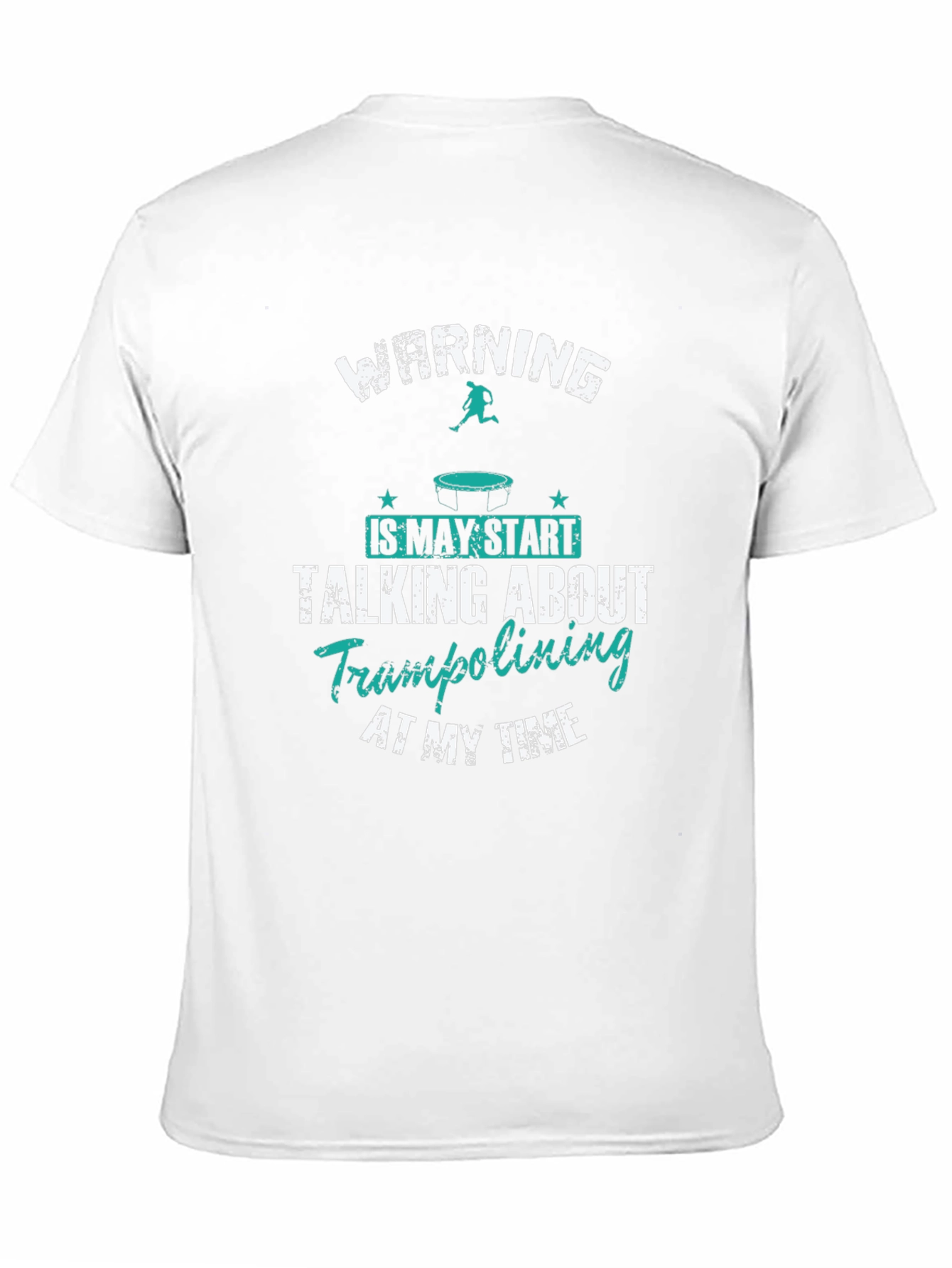 Warning Trampolining Mens Graphic Tee