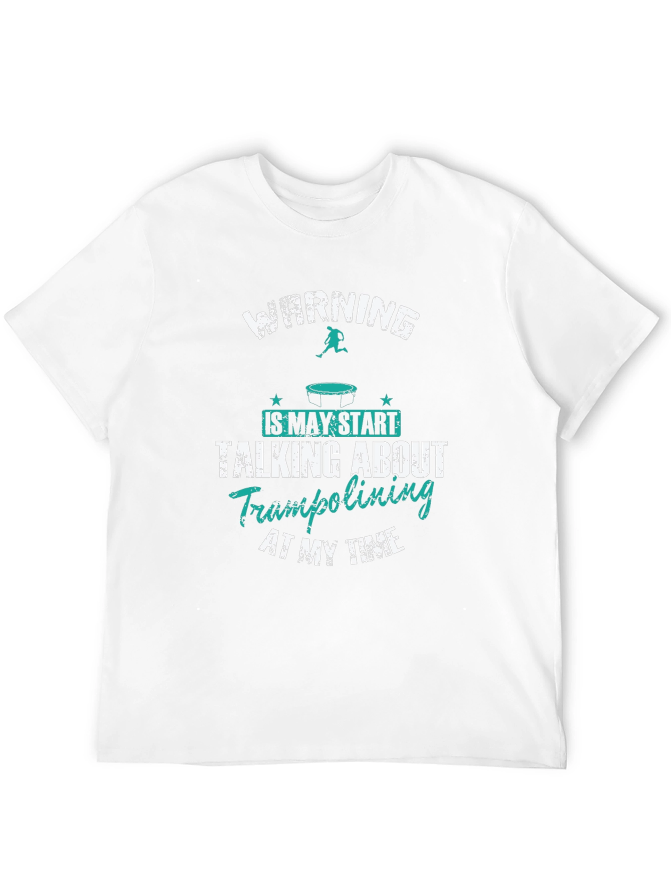 Warning Trampolining Mens Graphic Tee