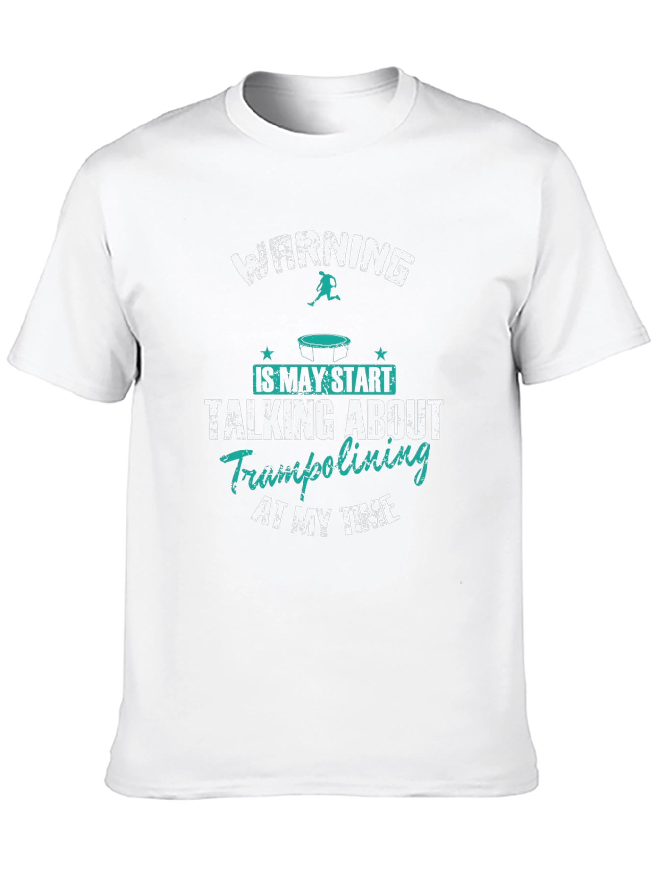 Warning Trampolining Mens Graphic Tee