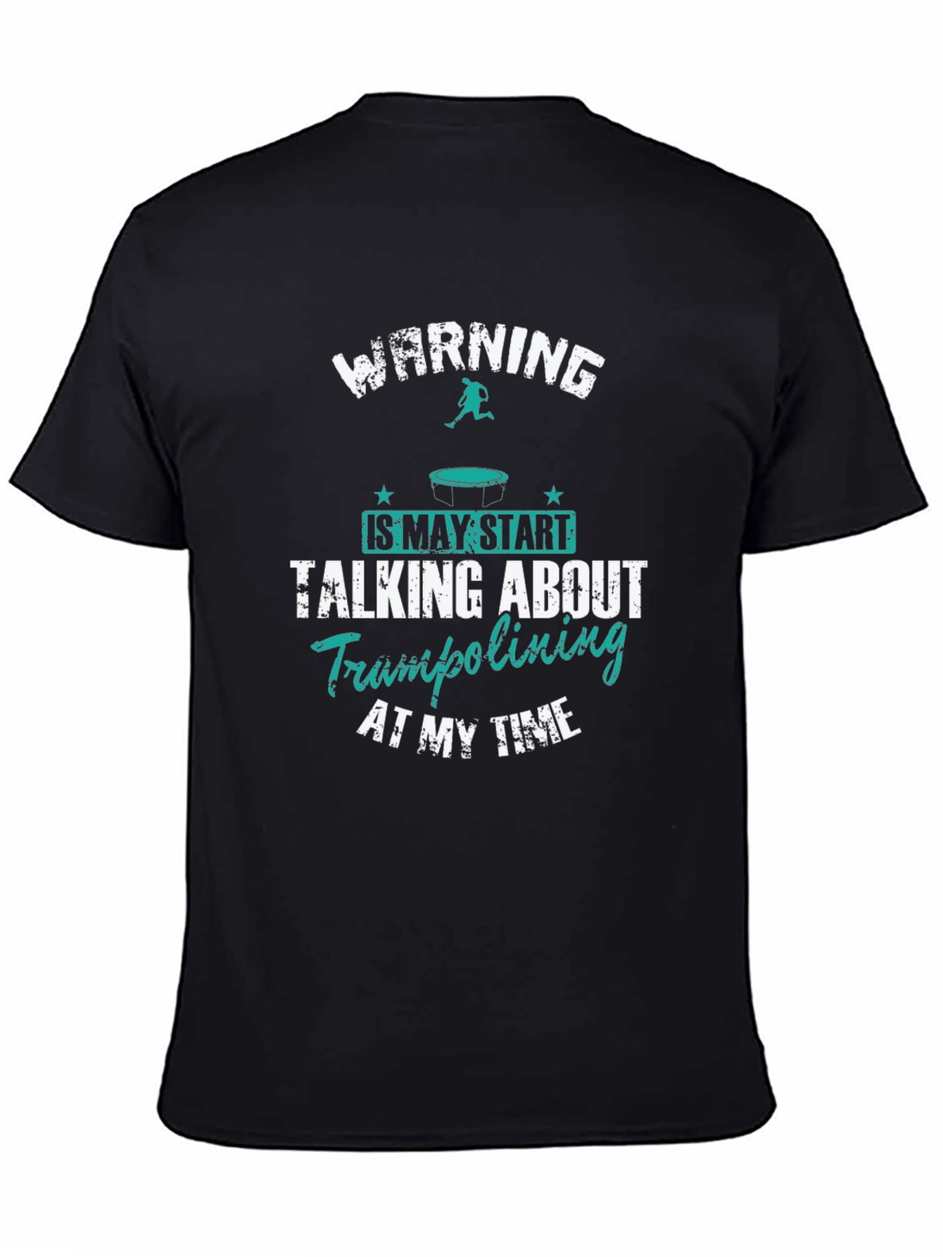 Warning Trampolining Mens Graphic Tee