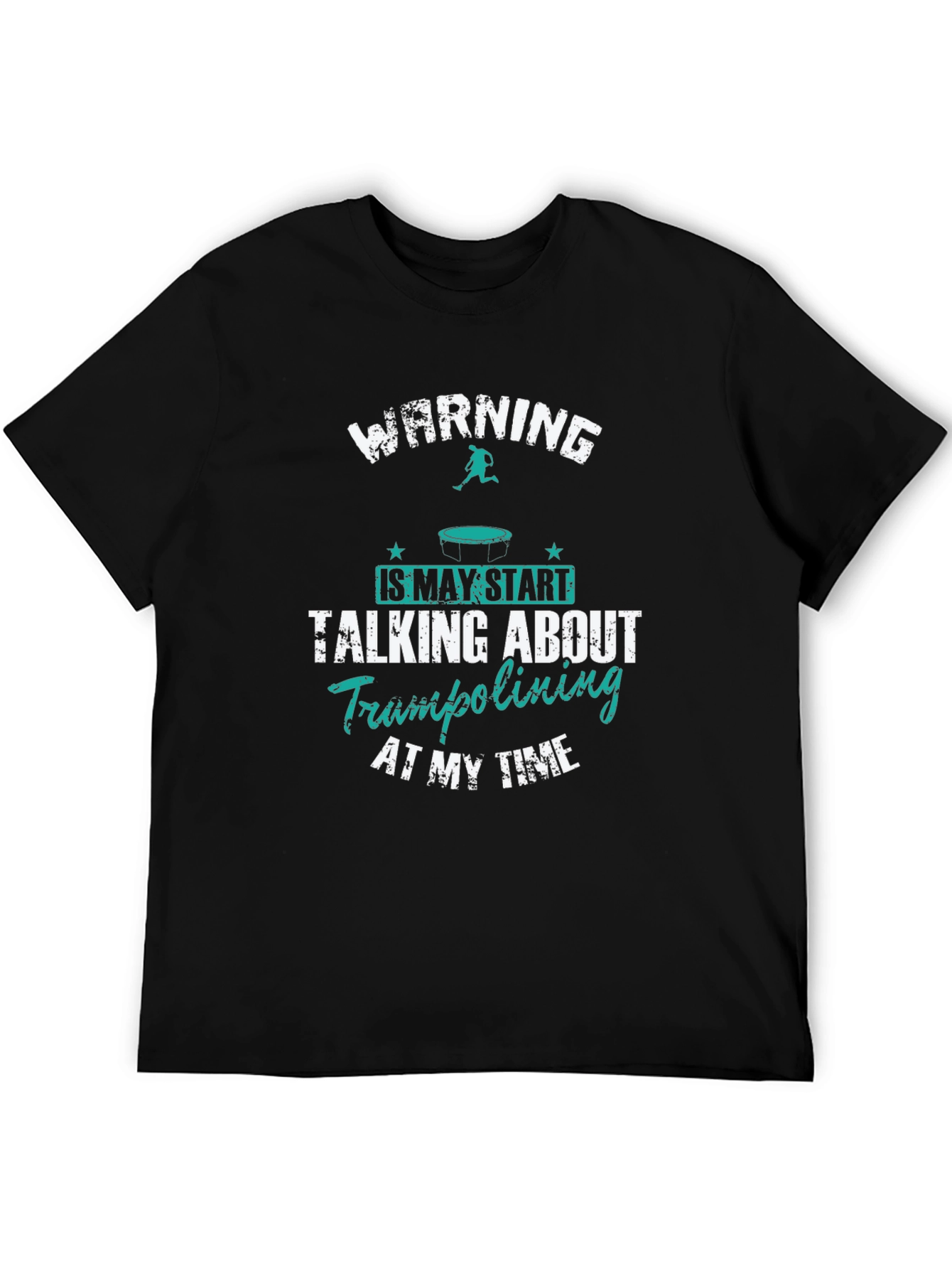 Warning Trampolining Mens Graphic Tee