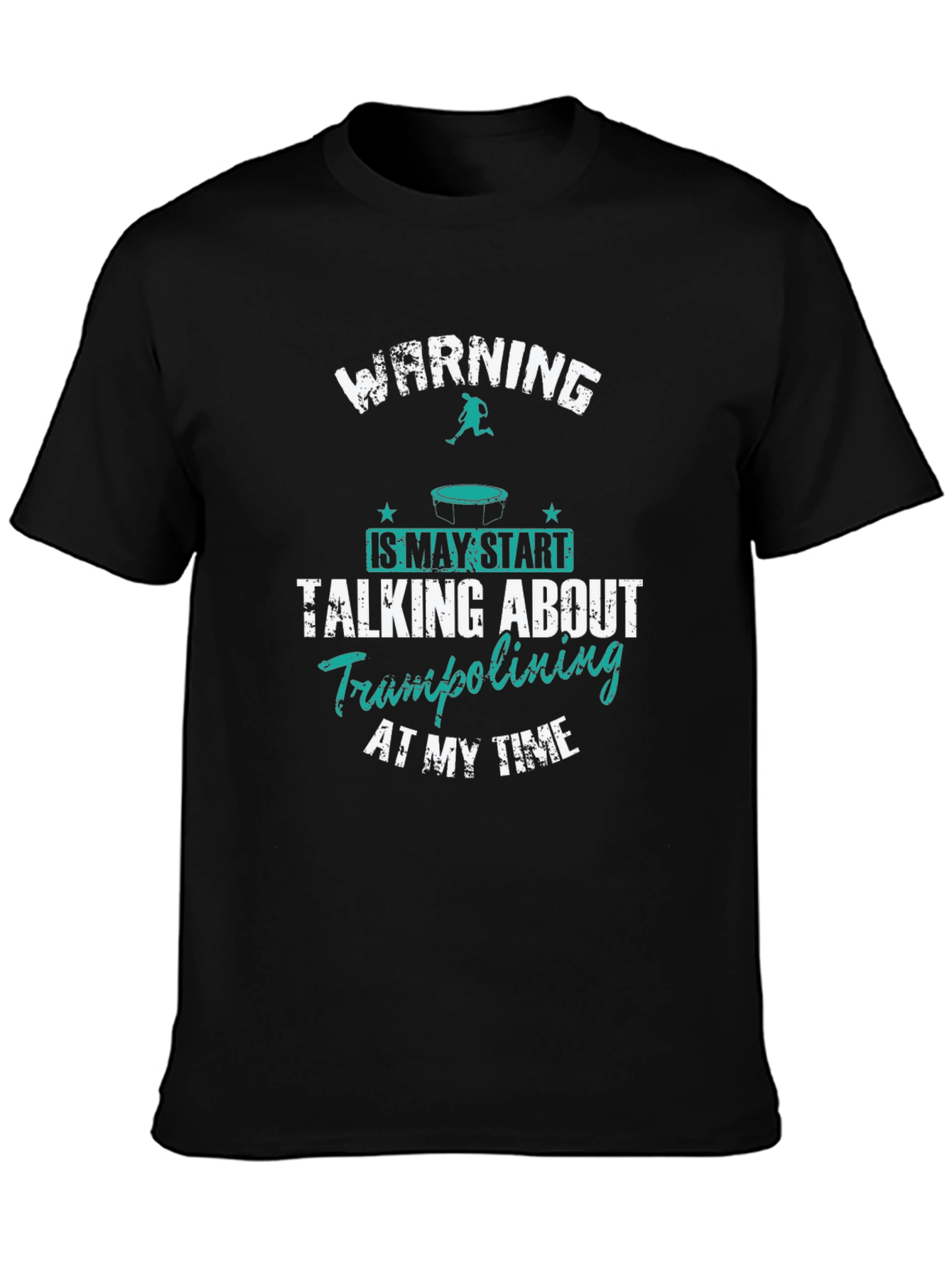 Warning Trampolining Mens Graphic Tee