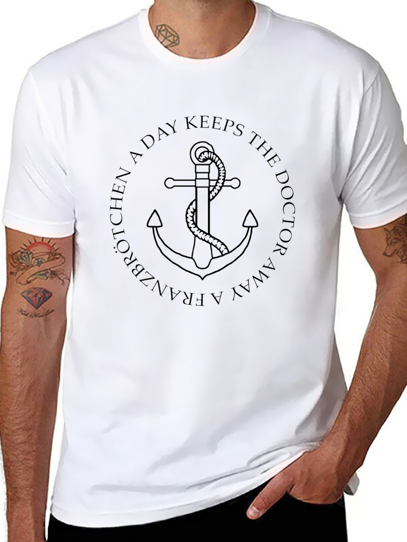 Franzbrötchen a Day T-Shirt - Anchor Design