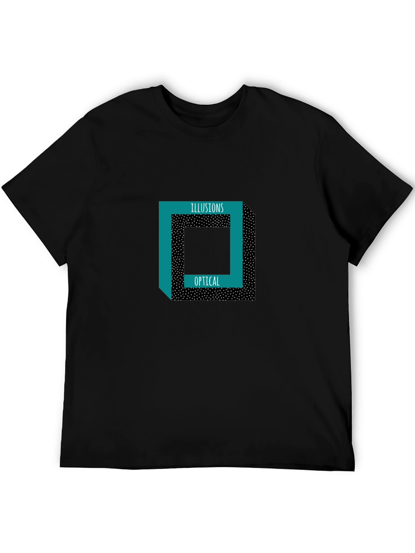 Optical Illusions Graphic Tee - Stylish Black T-Shirt