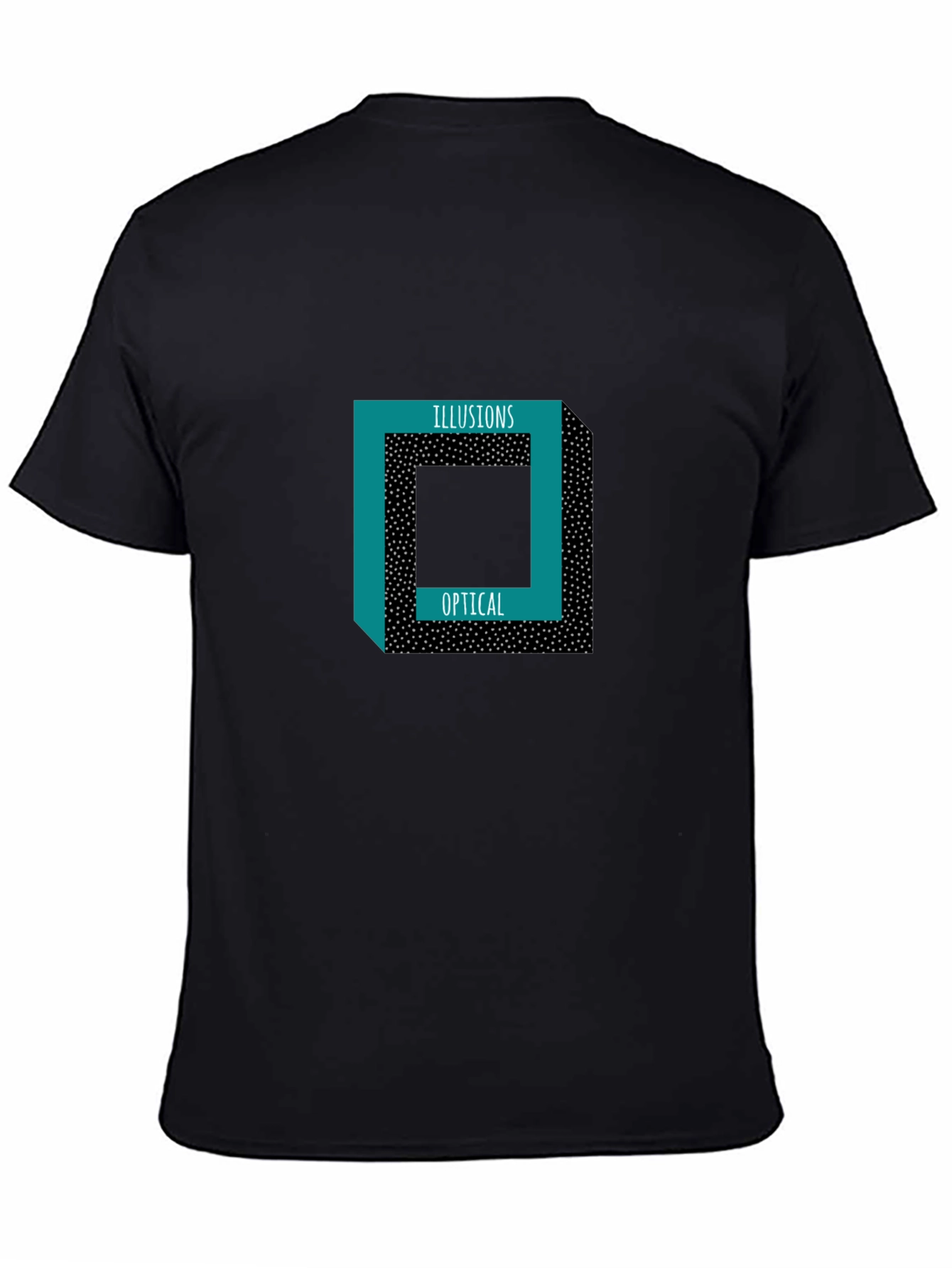 Optical Illusions Graphic Tee - Stylish Black T-Shirt