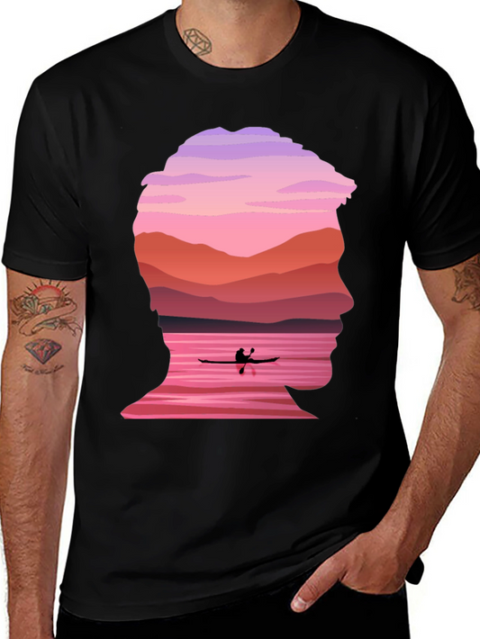Silhouette Kayak Graphic Tee - Nature Inspired Design