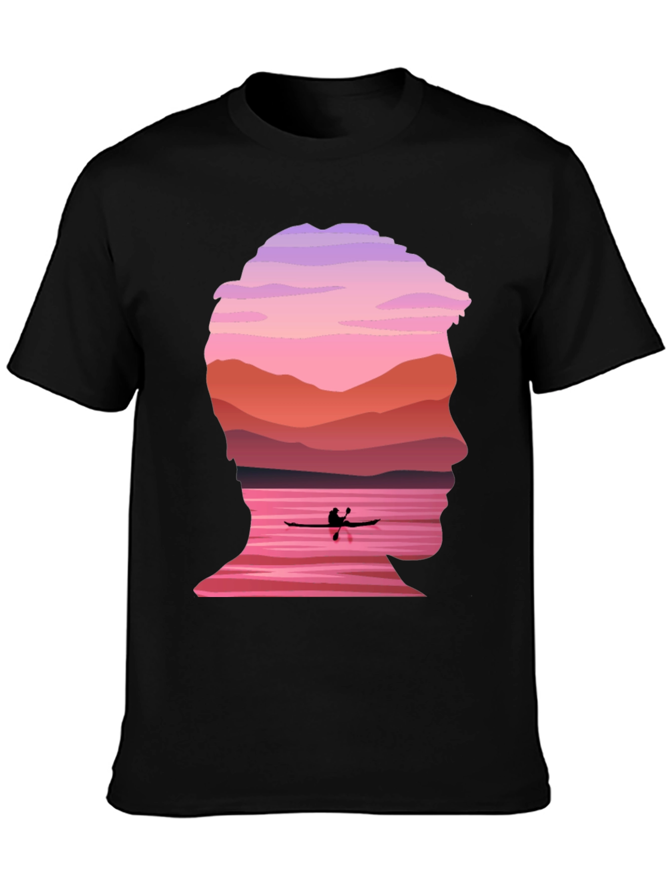Silhouette Kayak Graphic Tee - Nature Inspired Design