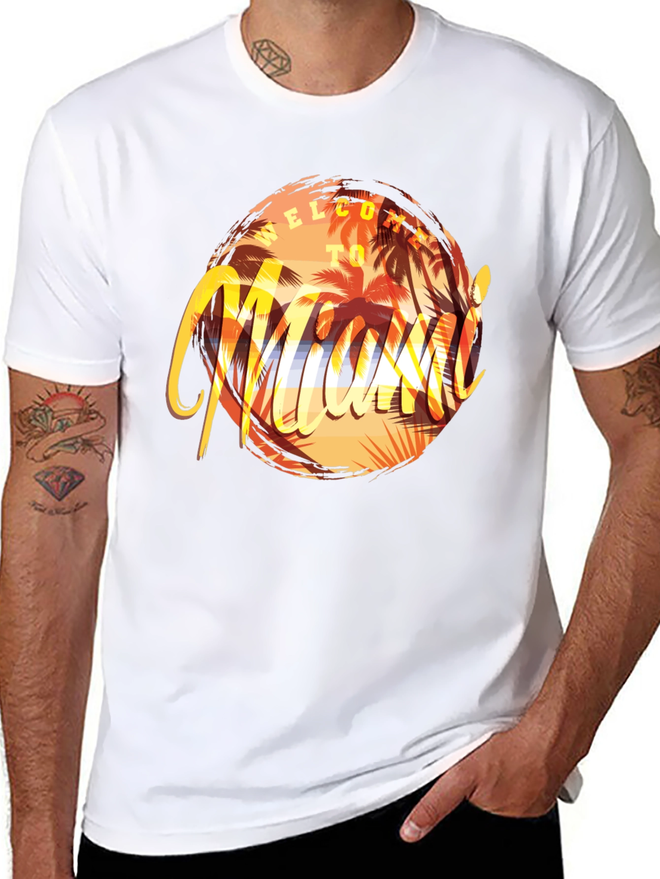 Welcome to Miami T-Shirt - Graphic Print Tee
