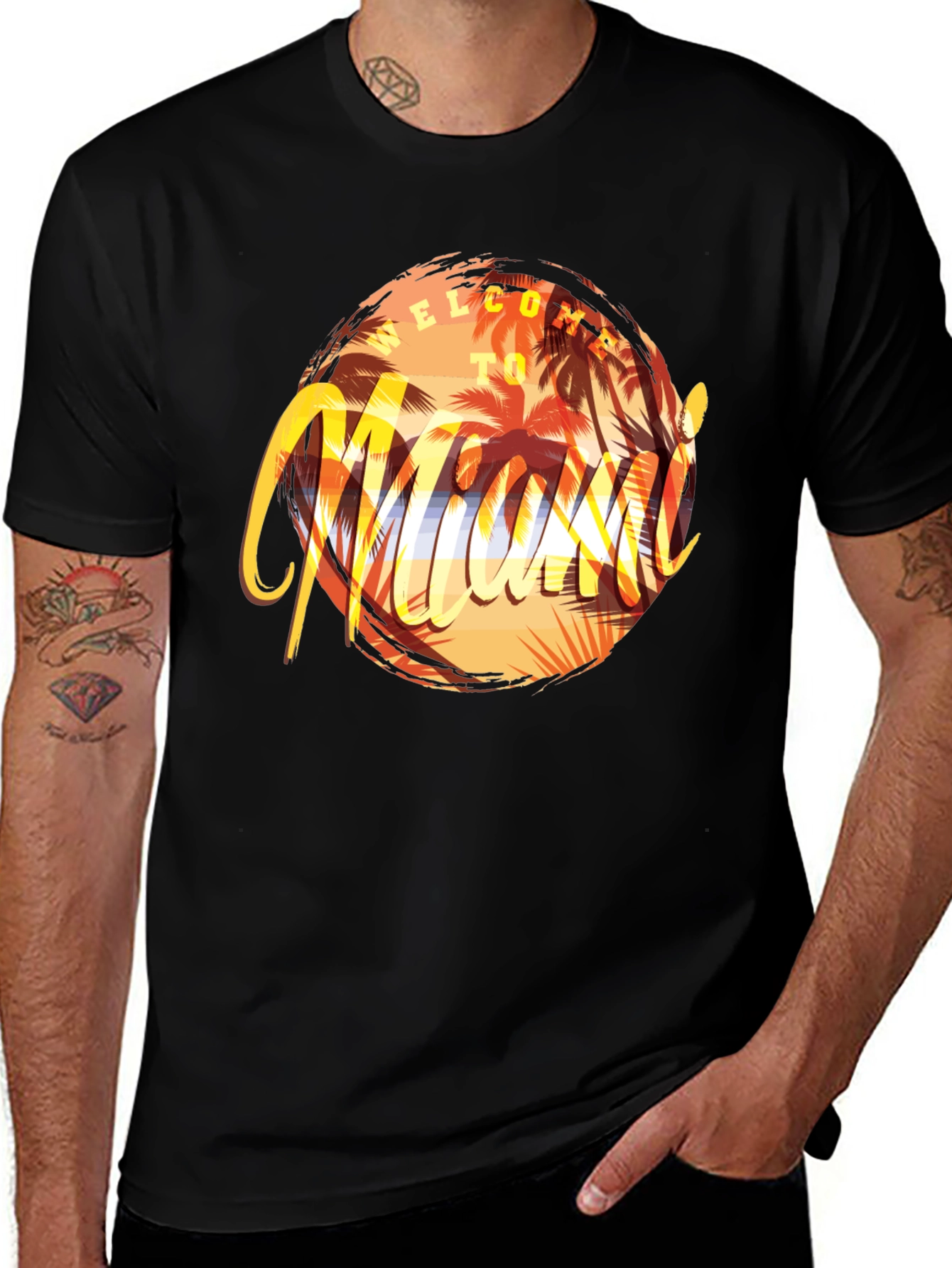 Welcome to Miami T-Shirt - Graphic Print Tee