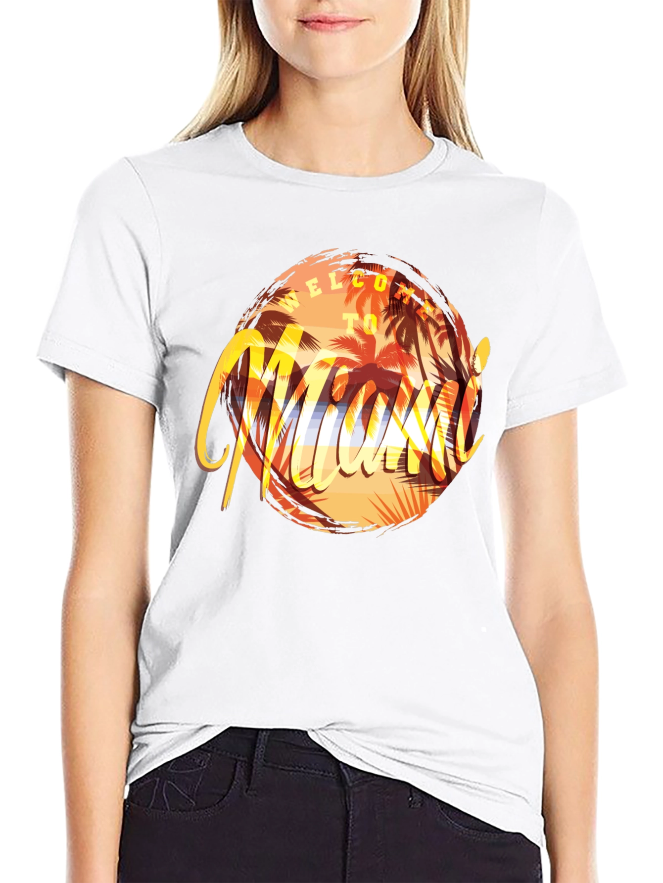 Welcome to Miami T-Shirt - Graphic Print Tee