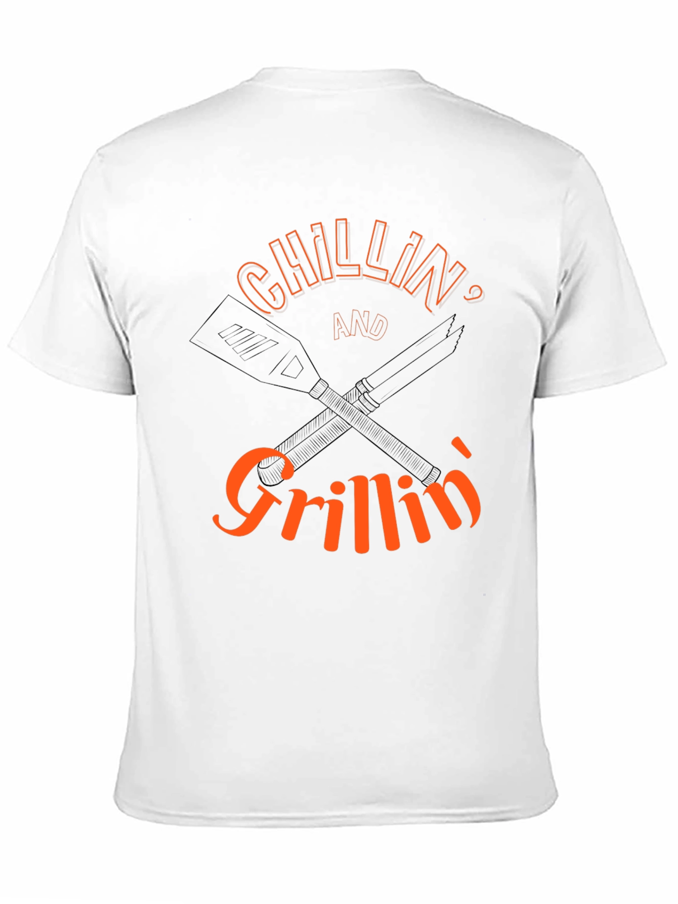 Chillin and Grillin Black Graphic Tee