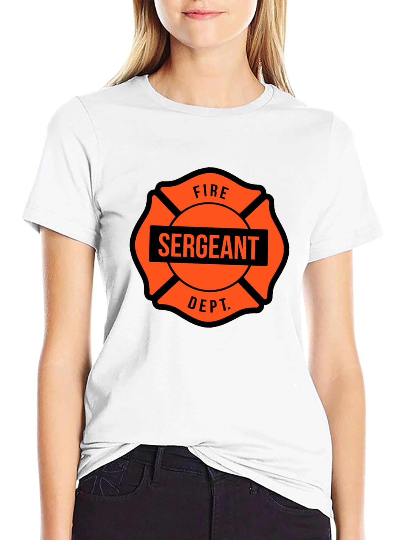 Fire Sergeant Maltese Cross Graphic T-Shirt
