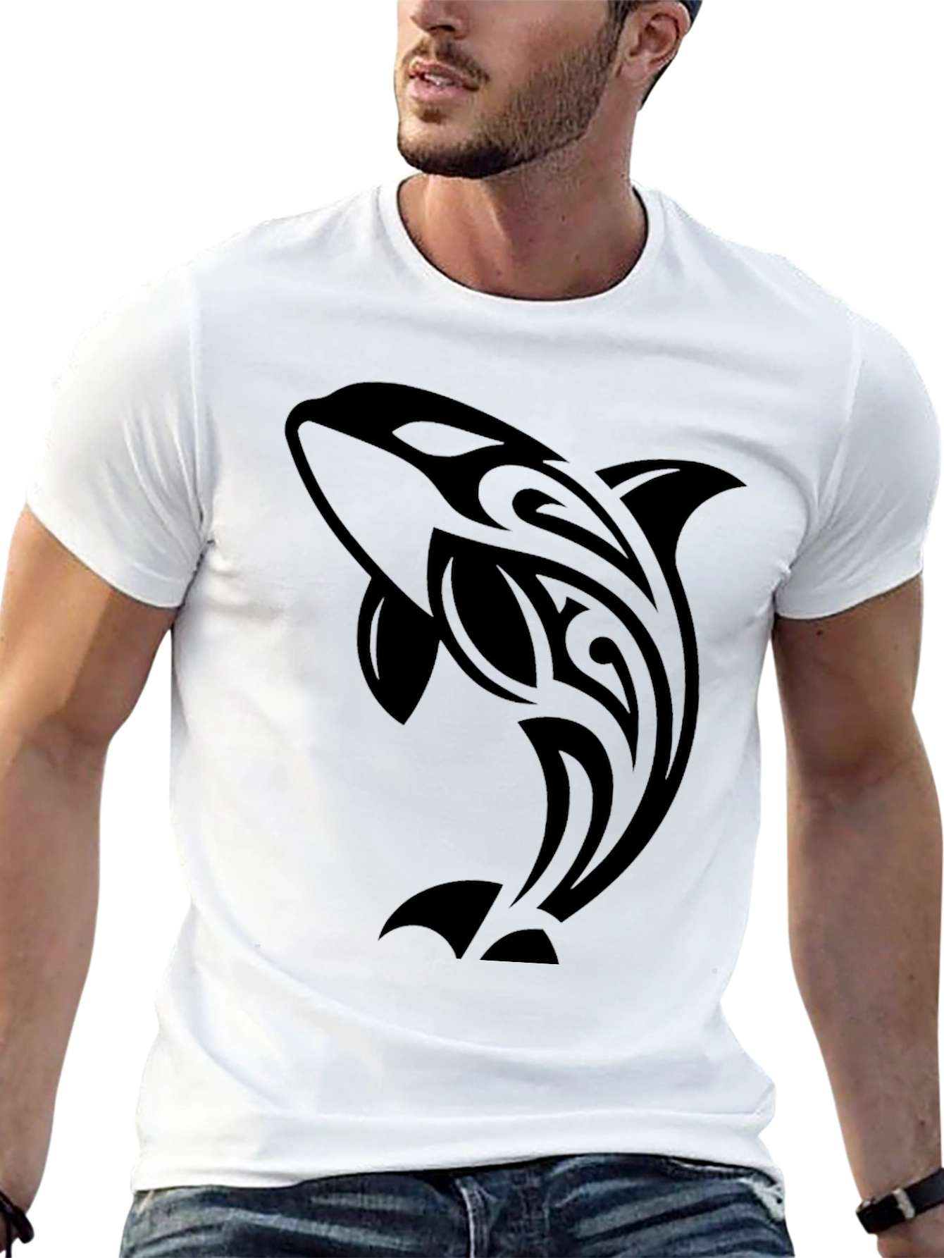 Tribal Orca Graphic T-Shirt