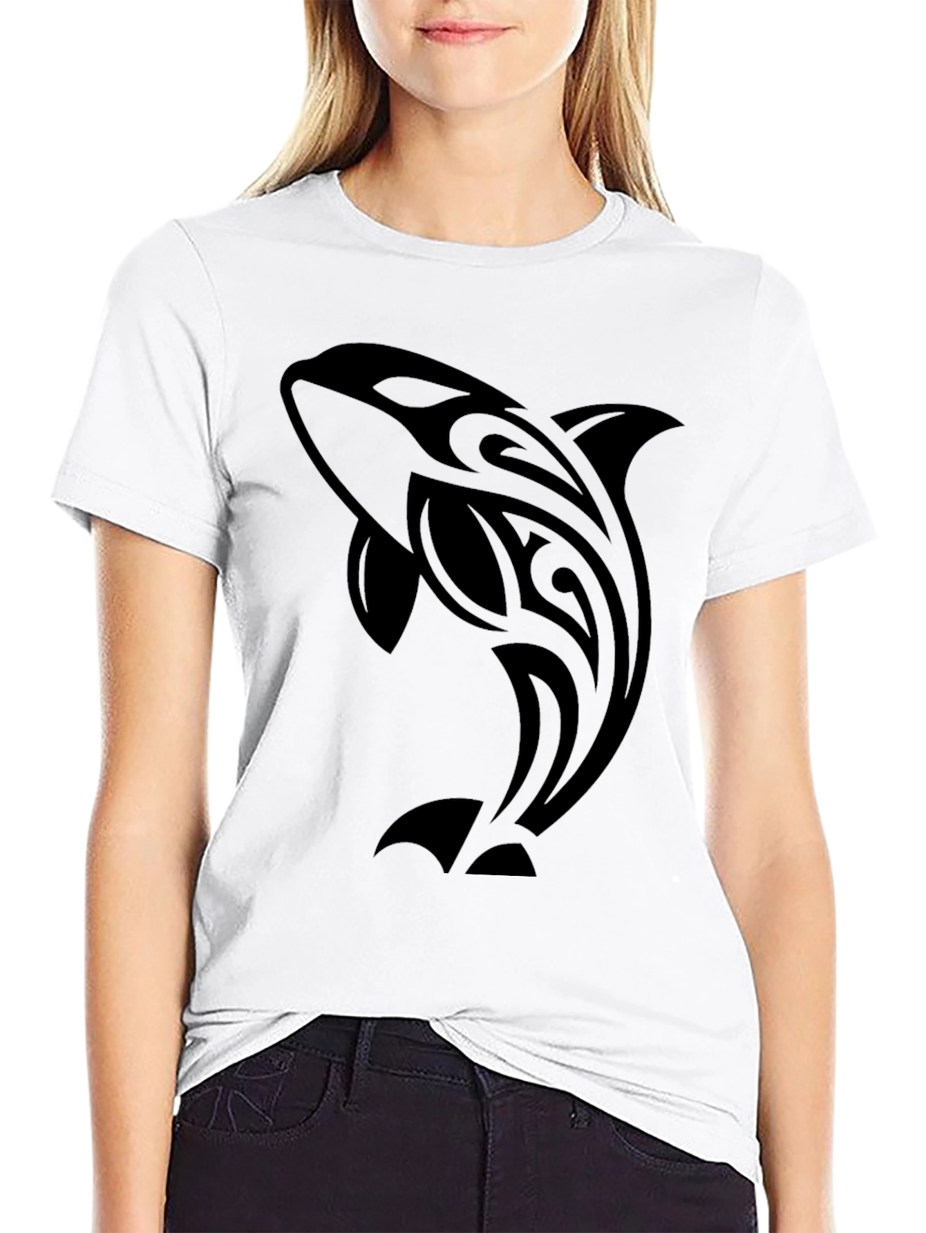 Tribal Orca Graphic T-Shirt