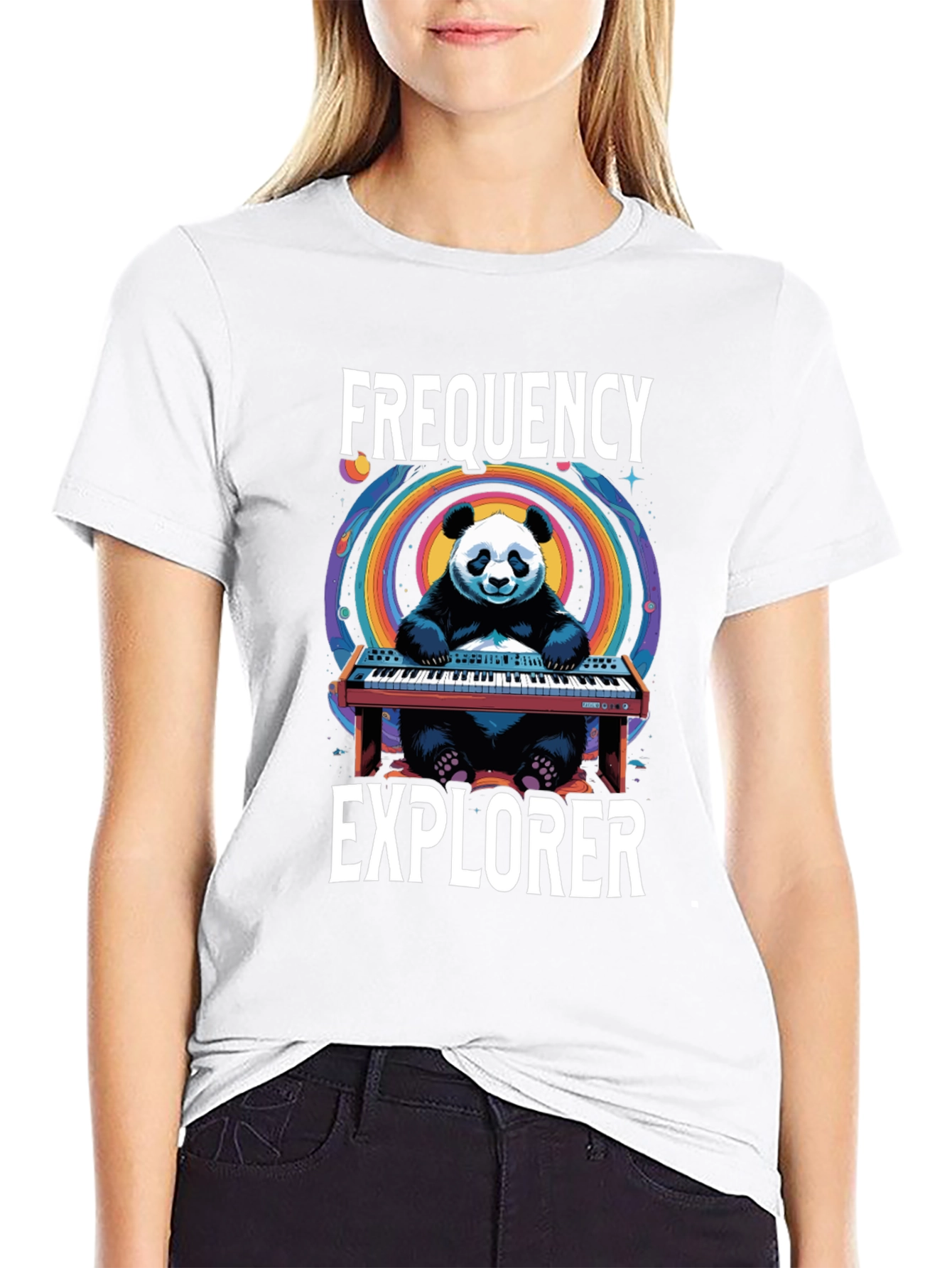 Frequency Explorer Panda T-Shirt - Music Lover Tee