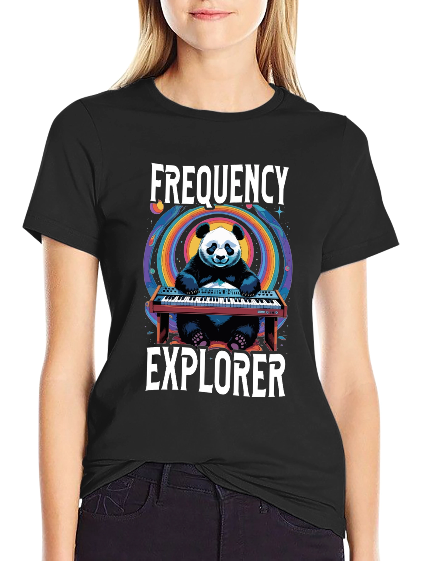 Frequency Explorer Panda T-Shirt - Music Lover Tee