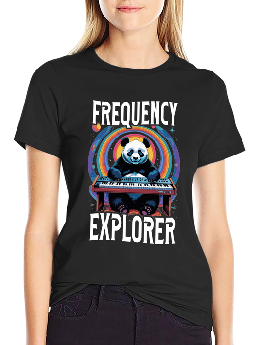 Frequency Explorer Panda T-Shirt - Music Lover Tee
