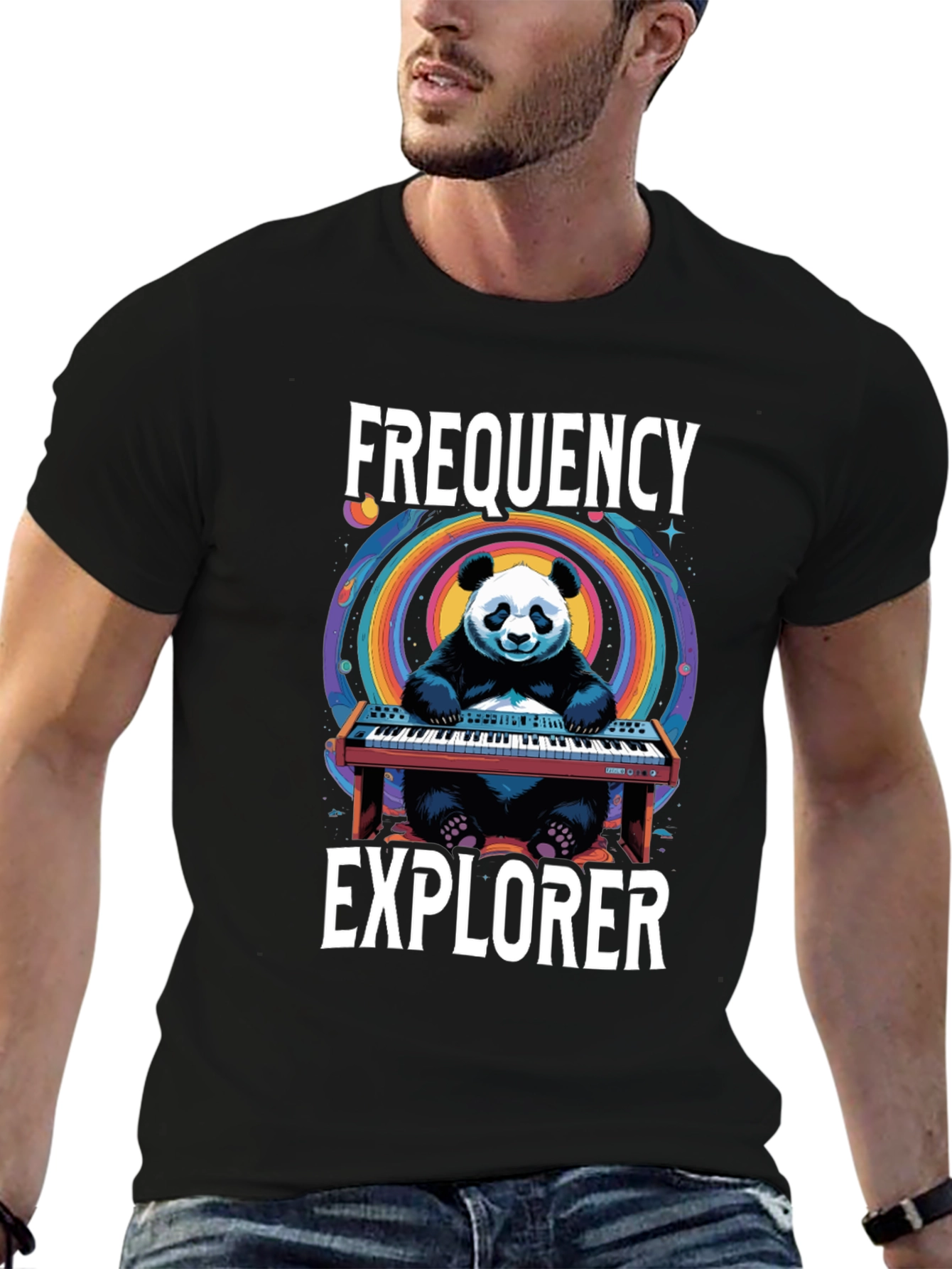 Frequency Explorer Panda T-Shirt - Music Lover Tee