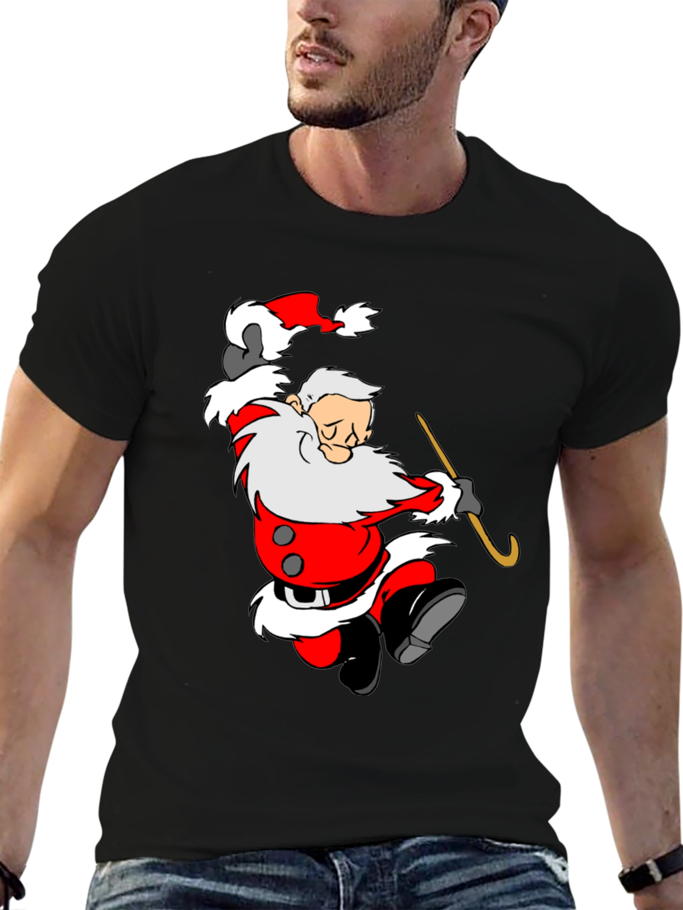 Funny Santa Graphic Tee - Holiday Cheer T-Shirt