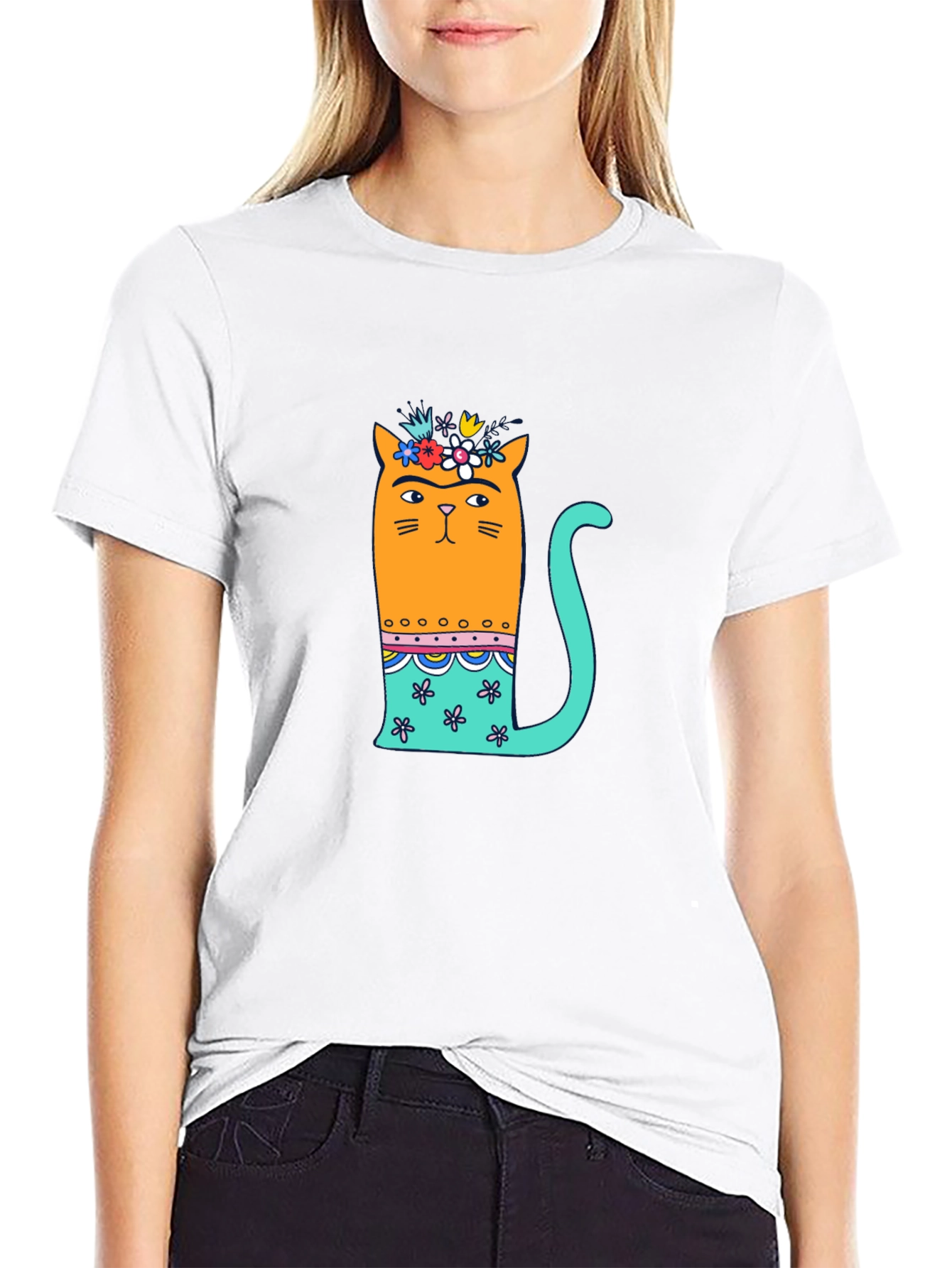 Frida Cat T-Shirt - Unique Graphic Tee