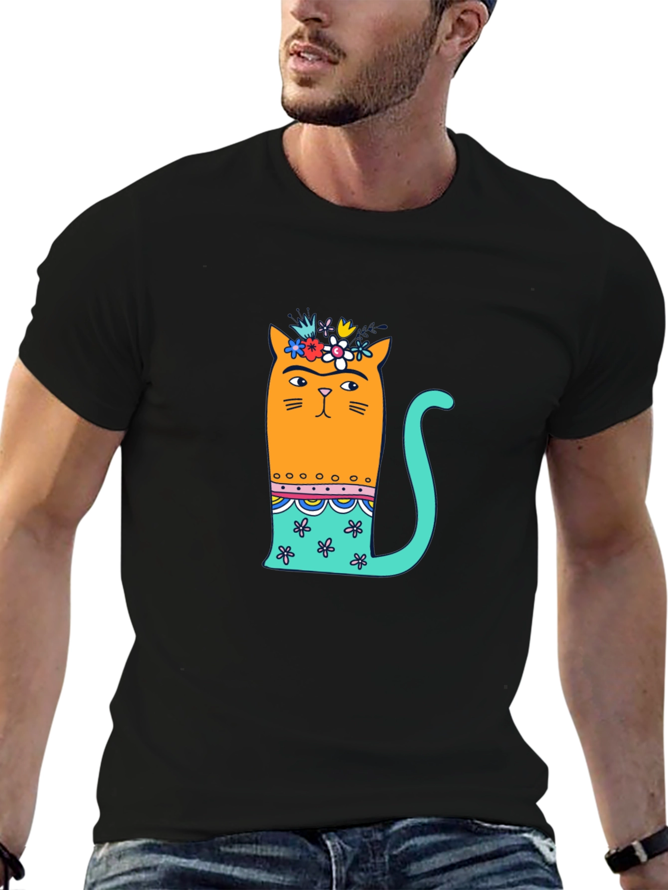 Frida Cat T-Shirt - Unique Graphic Tee