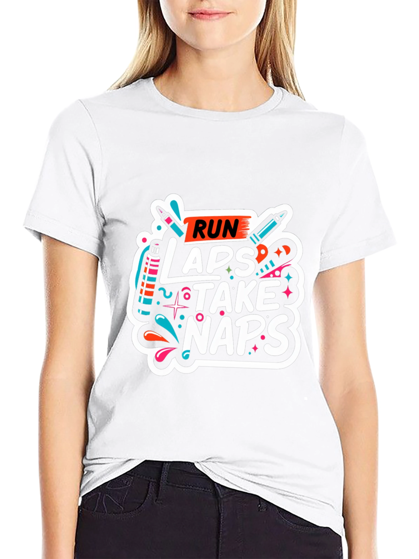 Run Laps Take Naps Graphic T-Shirt