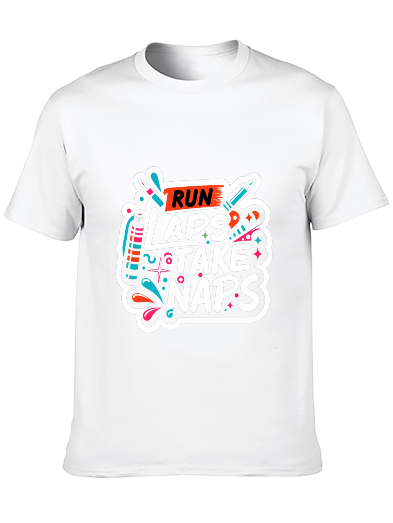 Run Laps Take Naps Graphic T-Shirt