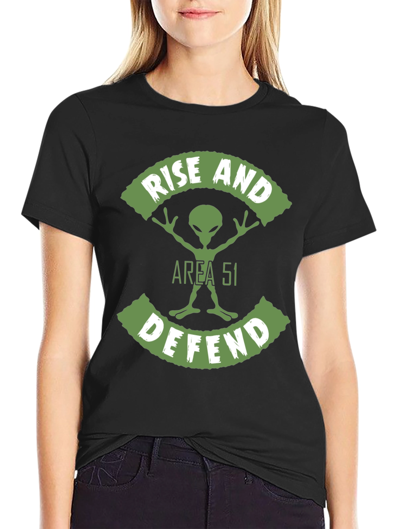 Area 51 Alien Graphic T-Shirt - Rise and Defend