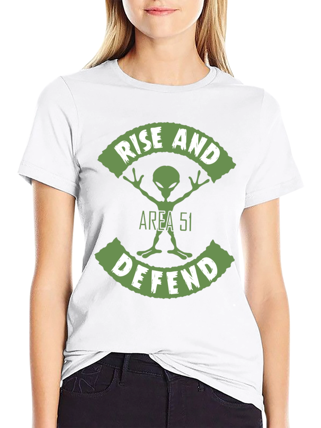 Area 51 Alien Graphic T-Shirt - Rise and Defend