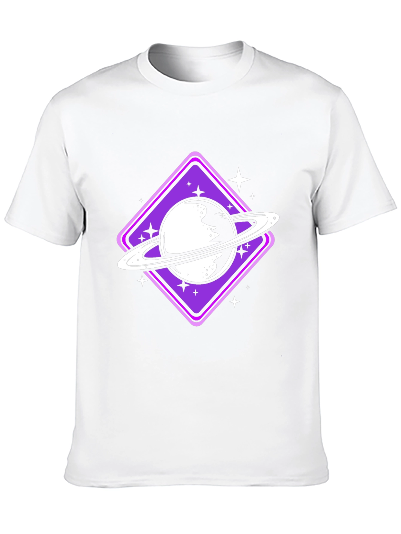 Saturn Graphic Tee - Black Cotton Blend