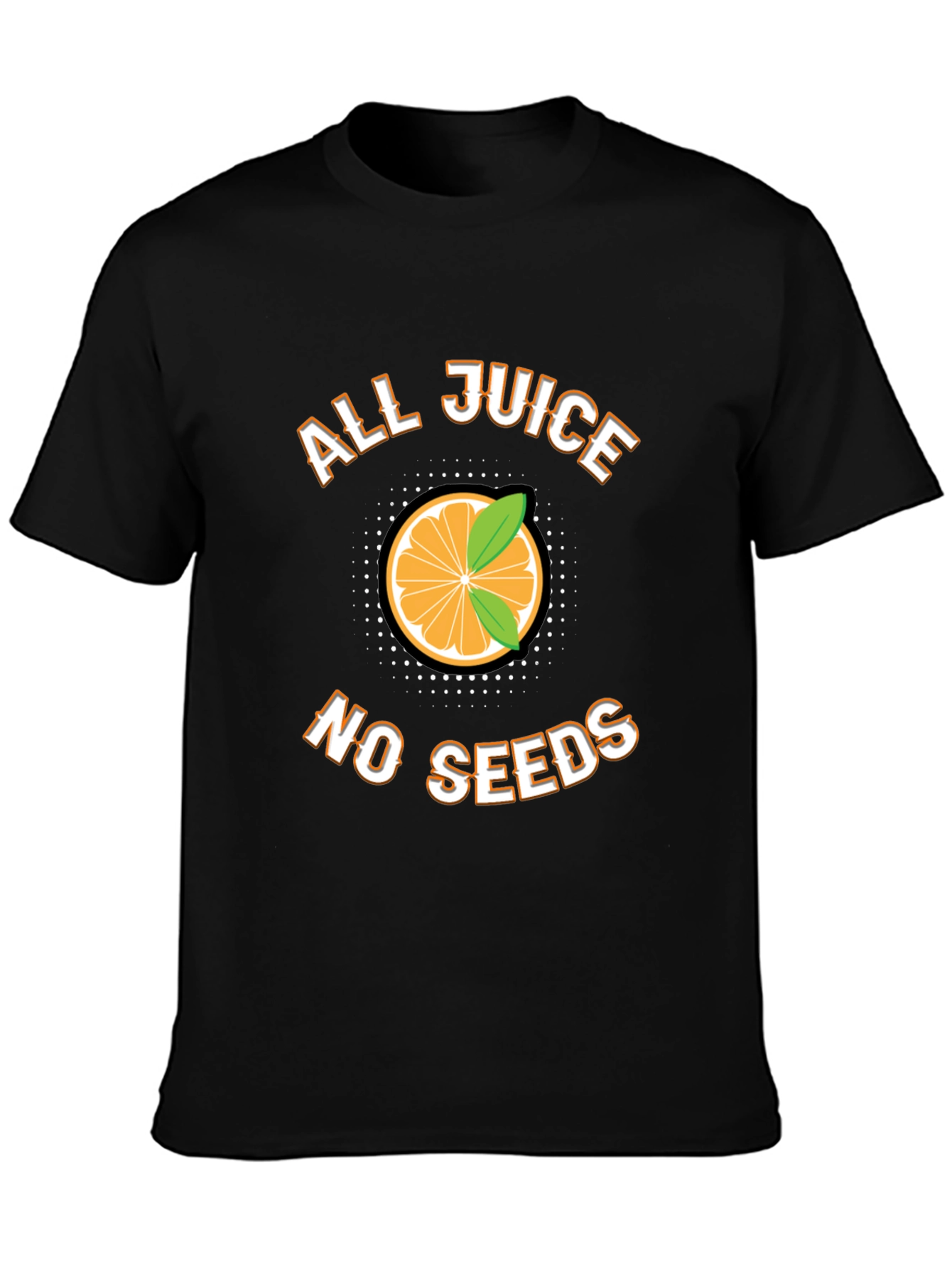 All Juice No Seeds Funny Fruit Graphic T-Shirt