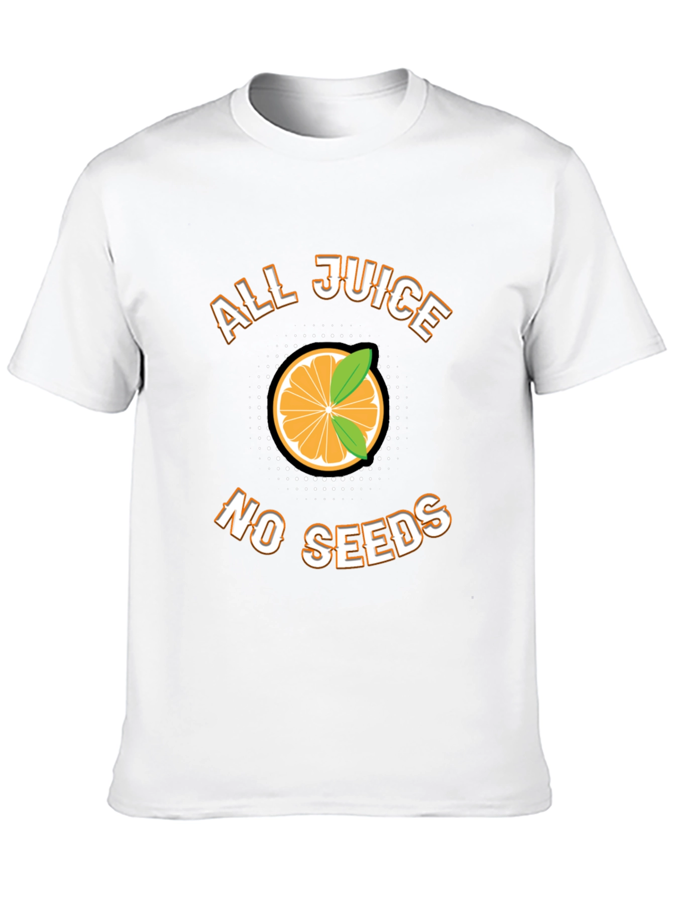 All Juice No Seeds Funny Fruit Graphic T-Shirt