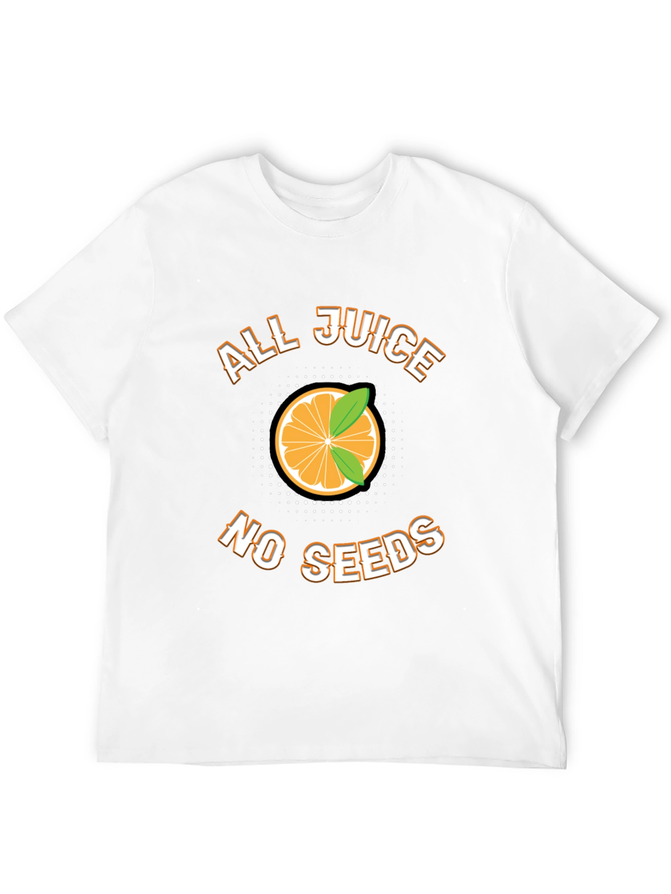 All Juice No Seeds Funny Fruit Graphic T-Shirt