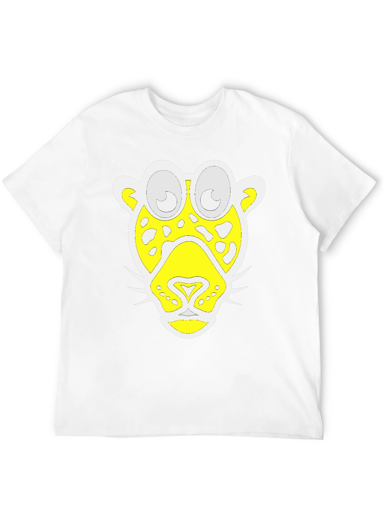 Funky Leopard Graphic Tee - Black Cotton T-Shirt