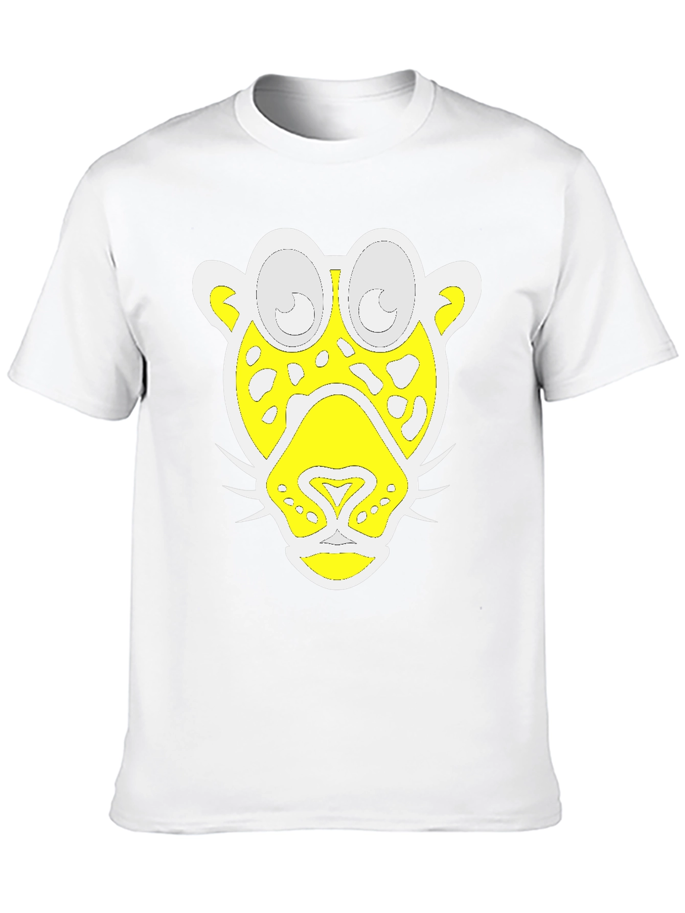 Funky Leopard Graphic Tee - Black Cotton T-Shirt
