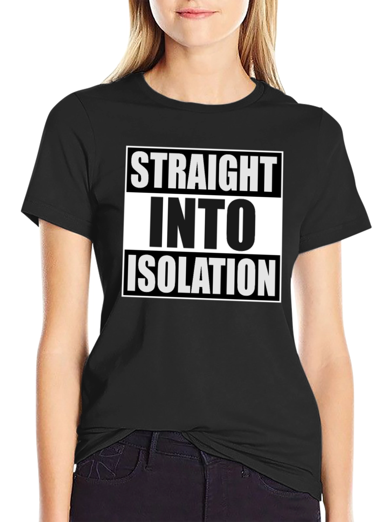 Straight Into Isolation Black T-Shirt