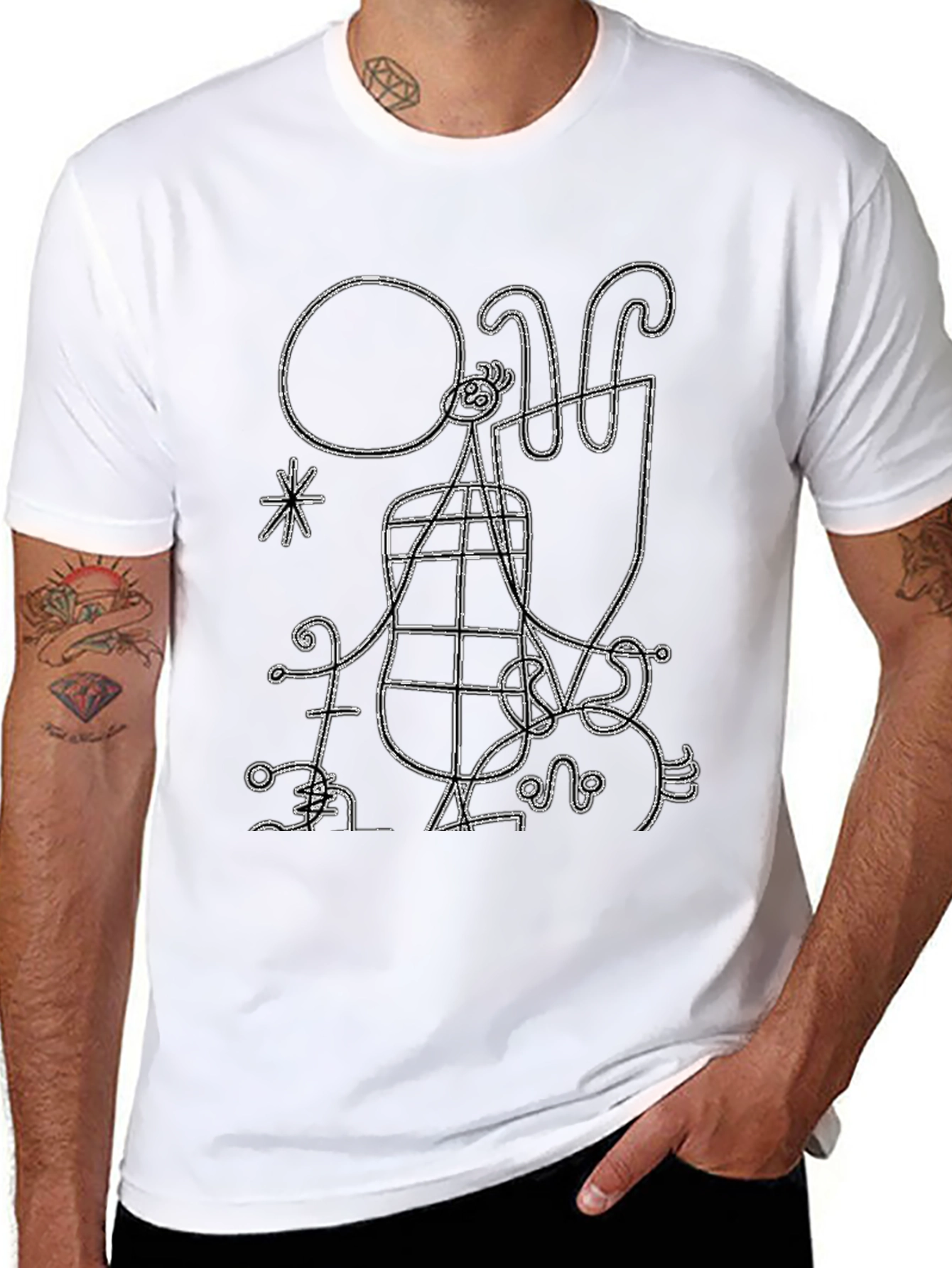 Abstract Graphic Print Tee