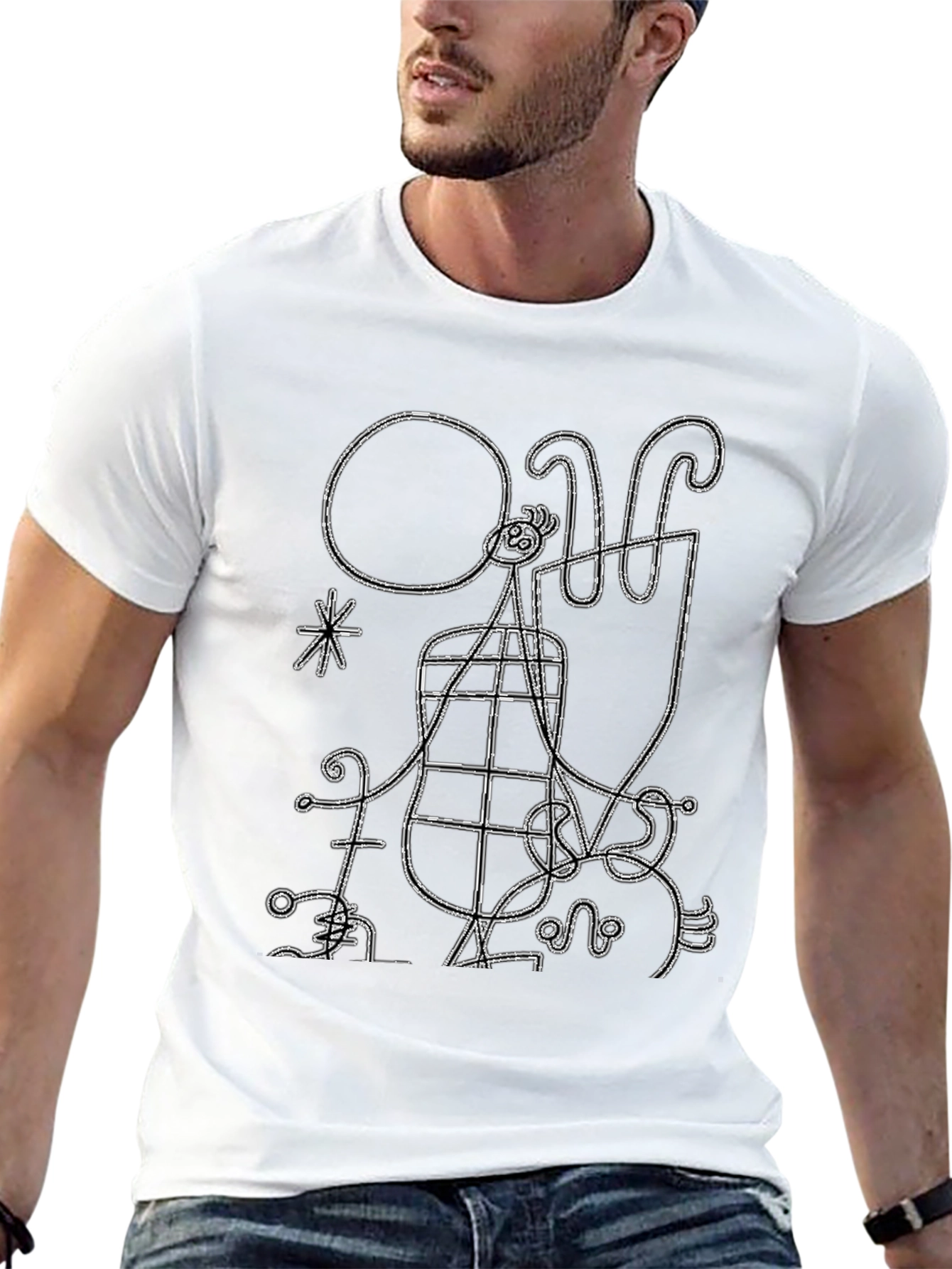 Abstract Graphic Print Tee