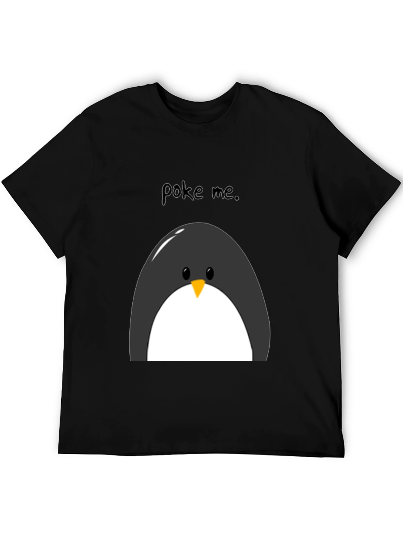 Poke Me Penguin Graphic Tee - Black