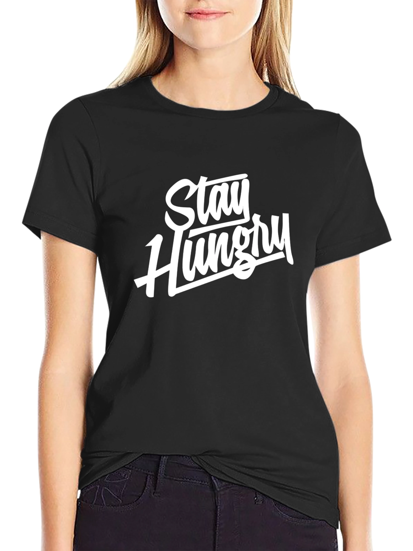 Stay Hungry Graphic Tee - Soft Cotton Blend Shirt