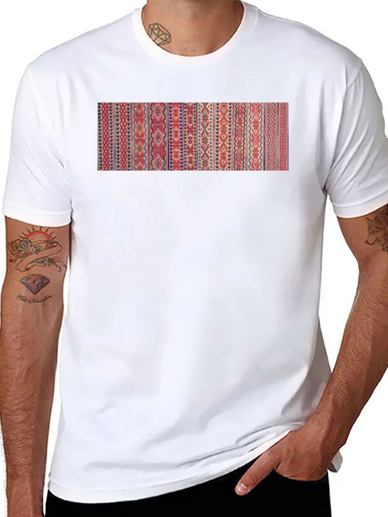 Patterned T-Shirt - Unique Ethnic Design