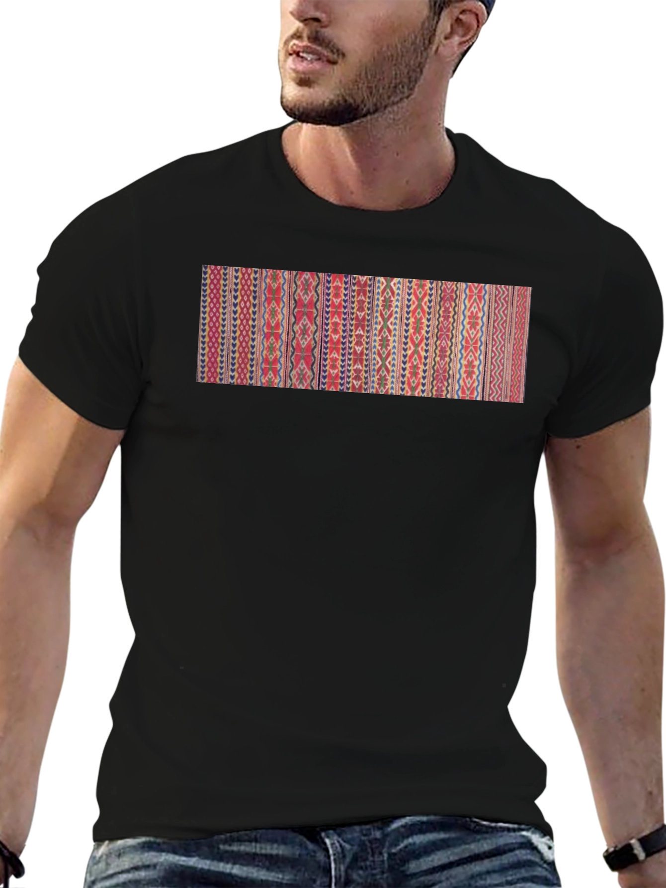 Patterned T-Shirt - Unique Ethnic Design