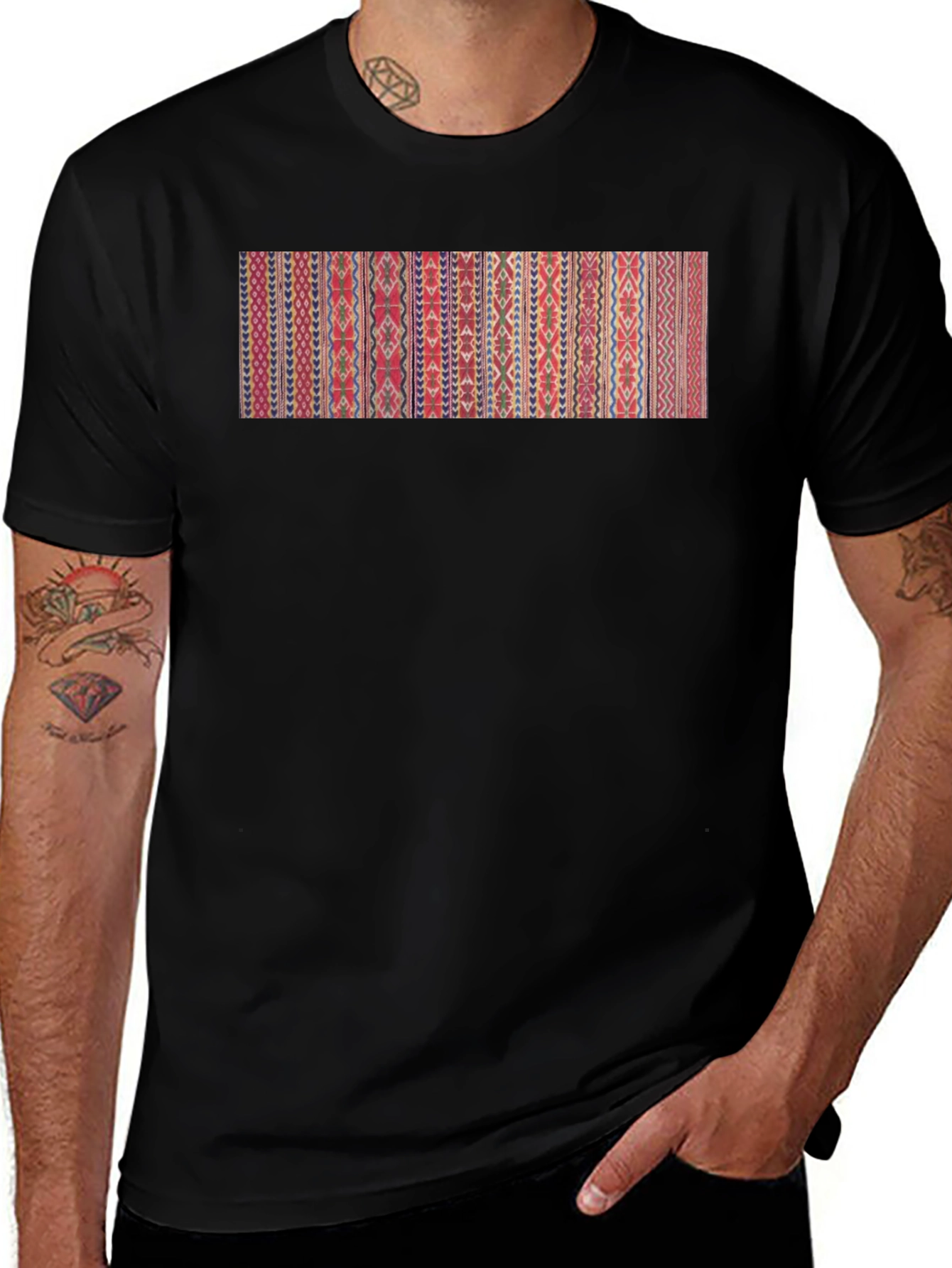 Patterned T-Shirt - Unique Ethnic Design