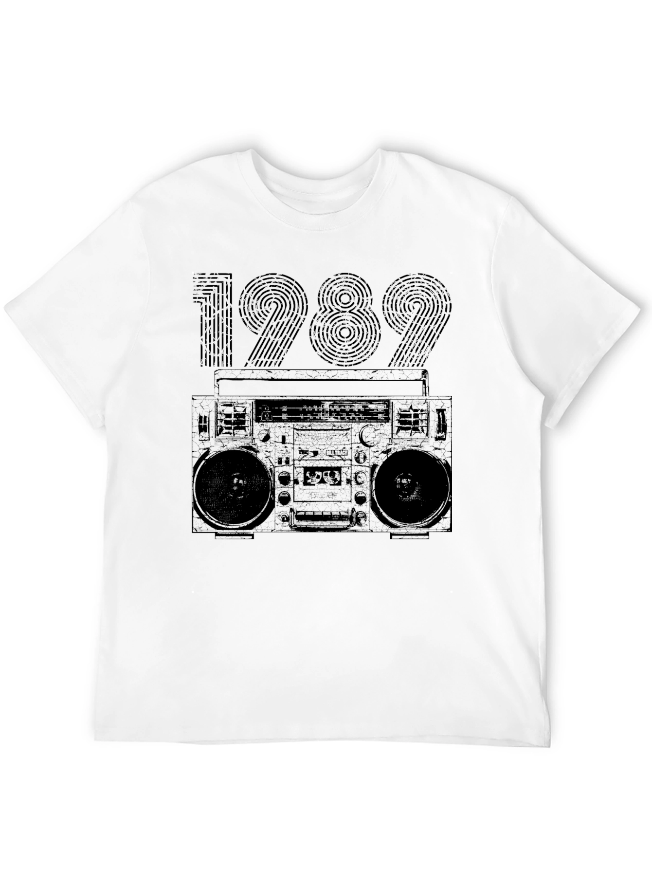 1989 Boombox Graphic T-Shirt - Retro Style