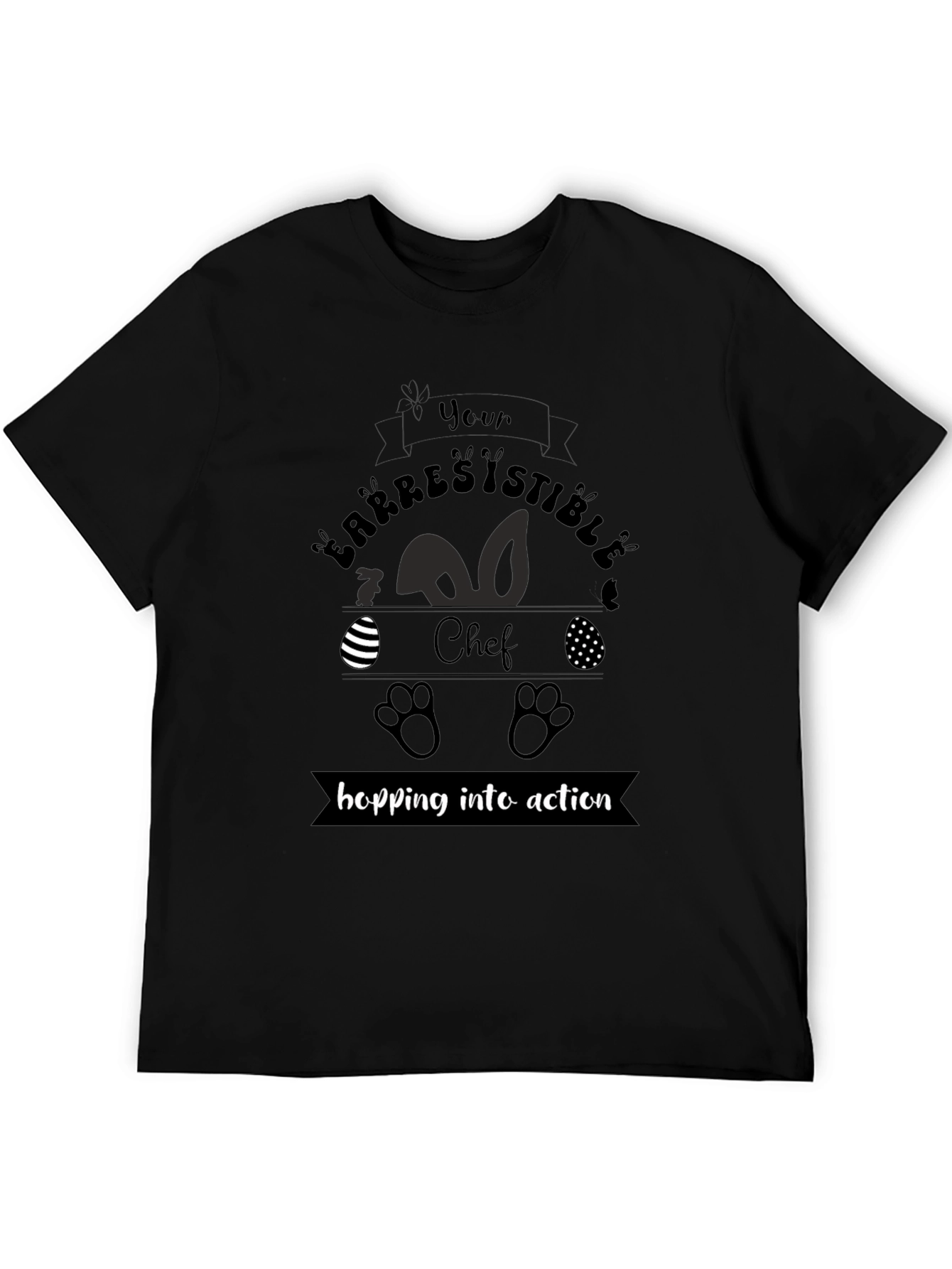 Irresistible Easter Chef Black T-Shirt