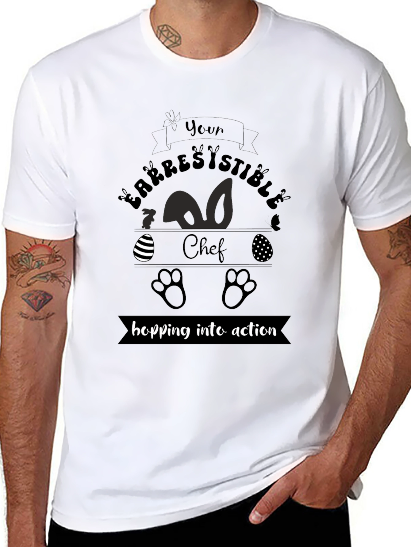 Irresistible Easter Chef Black T-Shirt