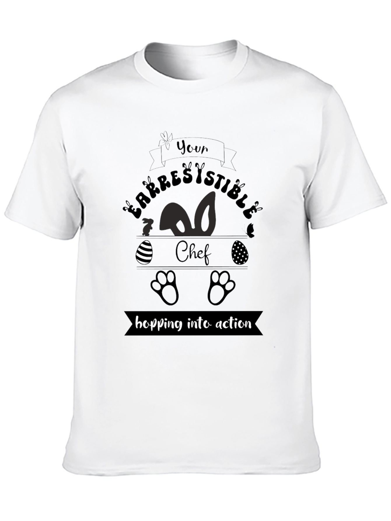 Irresistible Easter Chef Black T-Shirt