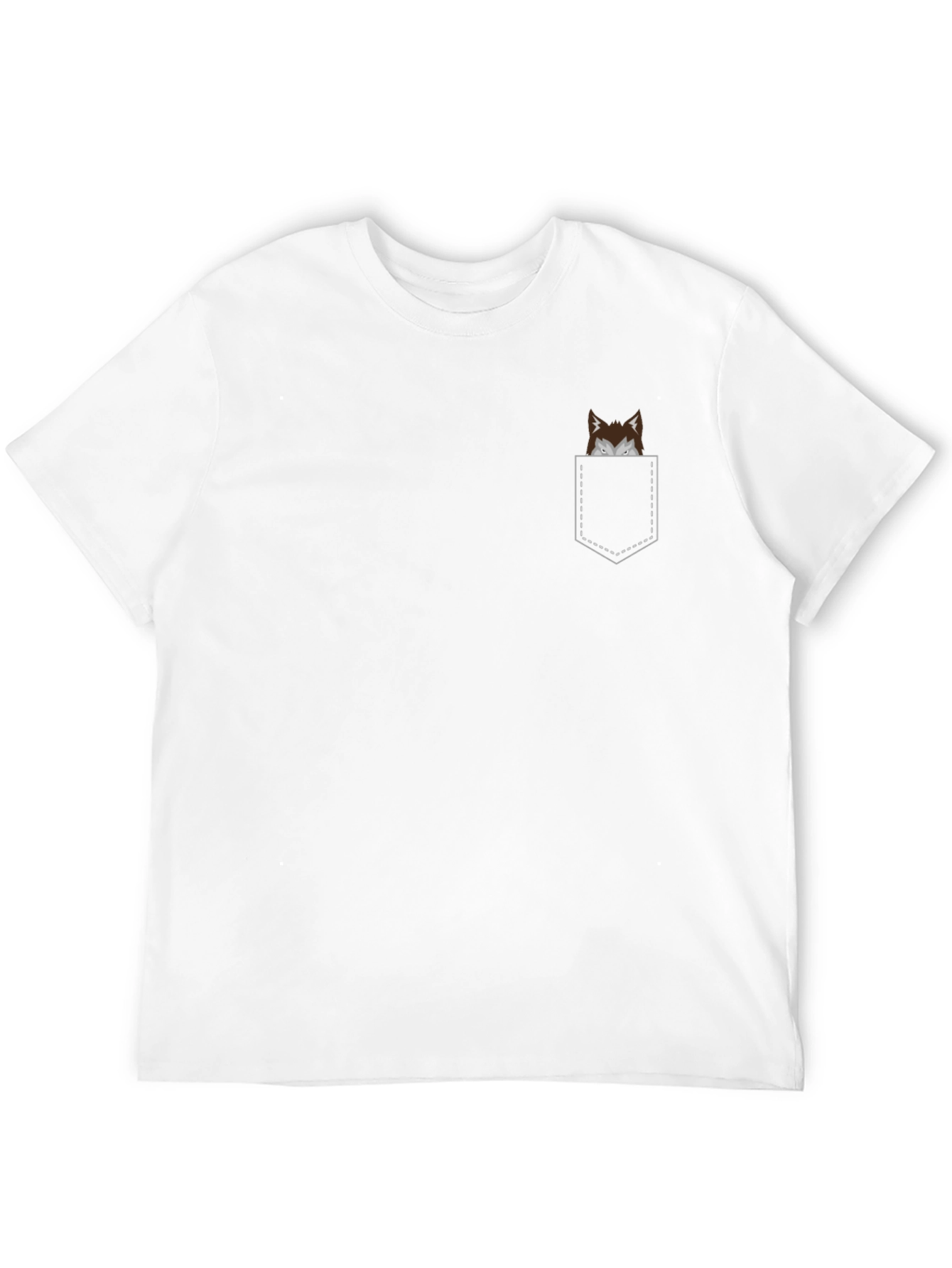 Mens Black T-Shirt with Novelty Pocket Print